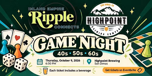 GAME NIGHT SAN DIMAS - AGES 40s, 50s, 60s