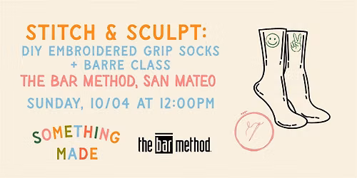 DIY Embroidered Grip Socks + Barre Class
