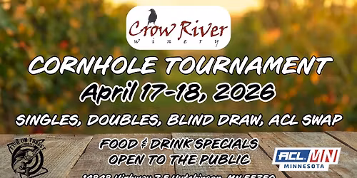Crow River Winery Cornhole Tournament - April ACL Regional