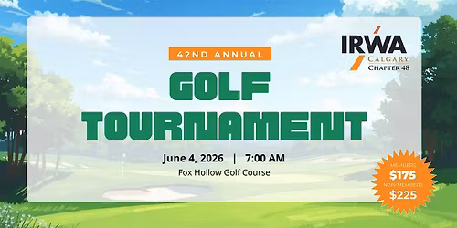 42nd  Annual IRWA Chapter 48 Golf Tournament