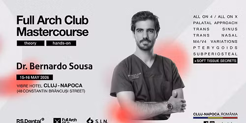 Full Arch Club Mastercourse cu Dr. Bernardo Sousa | CLUJ-NAPOCA
