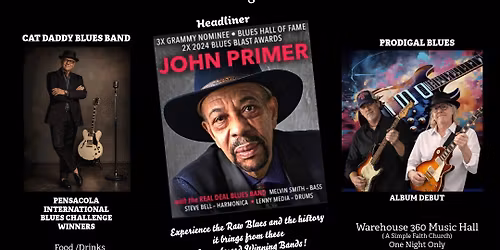 BLUES LEGEND JOHN PRIMER is coming to Santa Rosa Beach, FL March 29th