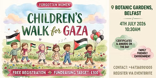 Children\u2019s Walk for Gaza in Belfast Botanic Gardens