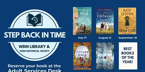 Step Back in Time Historical Fiction Book Group