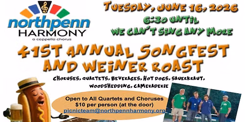 Northpenn Harmony Songfest and Weiner Roast