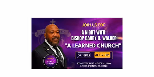 A night with Bishop Barry D. Walker - \u201cA learned church\u201d