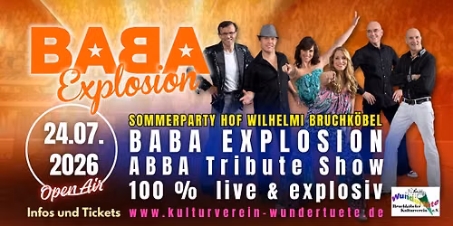24.07.2026 - BABA Explosion \/ ABBA Tribute Show auf dem Hof Wilhelmi in Bruchk\u00f6bel