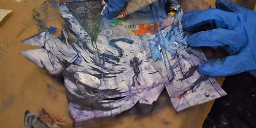 Eco Arts Week 2026 - Tetra Pak printmaking