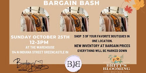 FALL BOUTIQUE BARGAIN BASH