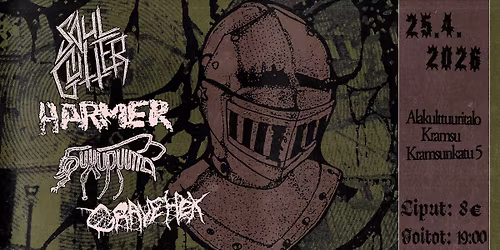 Soul Gutter, Harmer, Grave Hex & Sukupuutto @ Alakulttuuritalo Kramsu, Jyv\u00e4skyl\u00e4