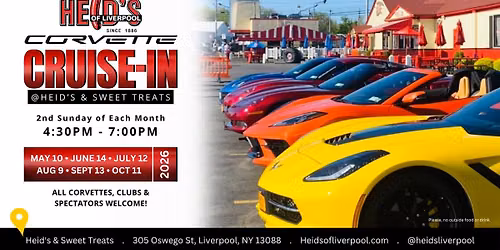 Corvette Cruise-In @Heid's & Sweet Treats (Updated Time!)