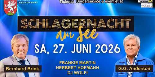 Schlagernacht am See 27. Juni 2026