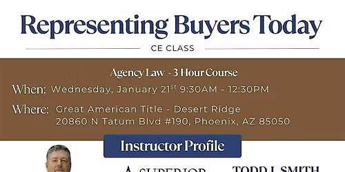 Real Estate Agent - Representing Buyers Today