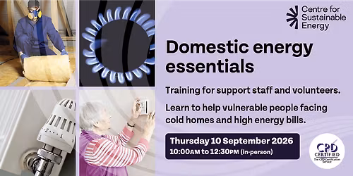 Domestic Energy Essentials - In Person