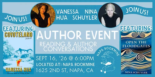 Author Talk with Vanessa Hua + Nina Schuyler