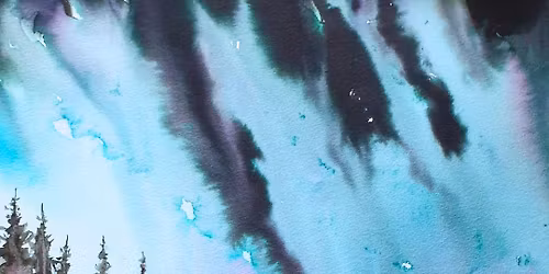 M\u00e5la landskap med flytande akvarell