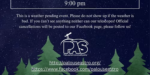 Summer Star Parties with the Palouse Astronomical Society