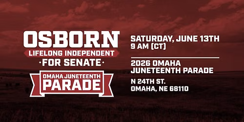 Walk with Dan Osborn in the Omaha Juneteenth Parade!
