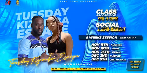 Tuesday Kizomba Escape | Kizomba | Nov 18th