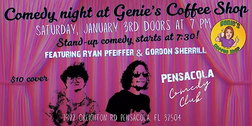 Pensacola Stand-Up Comedy At Genie's Coffee Shop Hosted By Ryan Pfeiffer