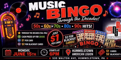 MUSIC BINGO WITH DJ AJ