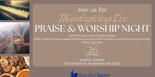 Praise Night & Dessert Potluck