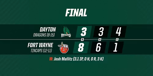 Dayton Dragons vs. Fort Wayne TinCaps