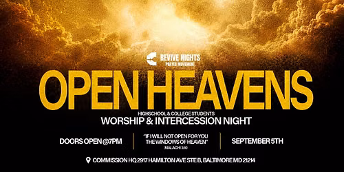 OPEN HEAVENS: Worship & Intercession Night