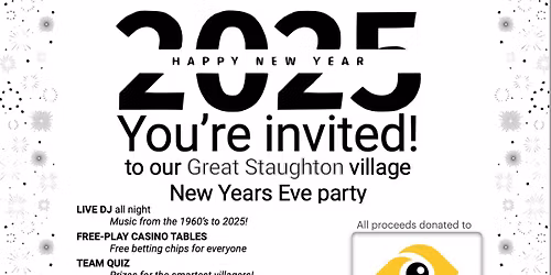 Great Staughton Villagers New Years Eve Celebration party