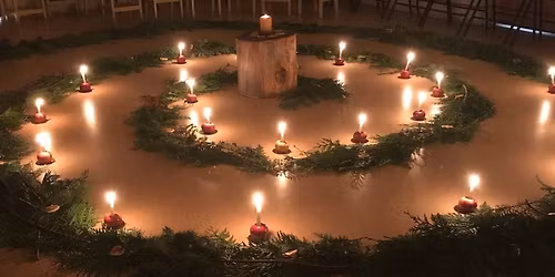 Advent Candlelight Vespers in the Labyrinth (Advent Spiral Garden)