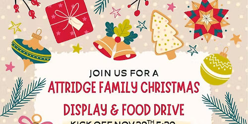 Attridge family Christmas display & food drive
