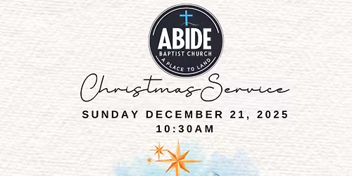 Sunday, Christmas Service at Abide