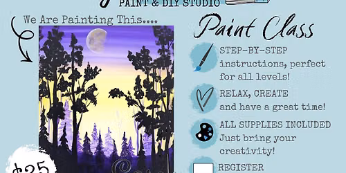 "Savings Saturday" $25 Paint Class 16x20 Canvas at Easely Created