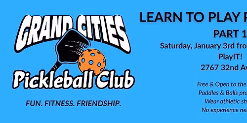 Learn to Play Pickleball, Part 1 (sign-up required)