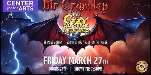 The Edmonds Centre for the Performing Arts presents Mr Crowley's Ozzy Experience LIVE!
