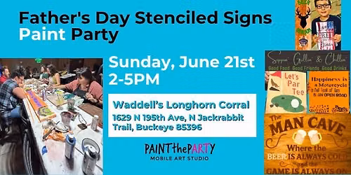 Father's Day Stenciled Signs Paint Party