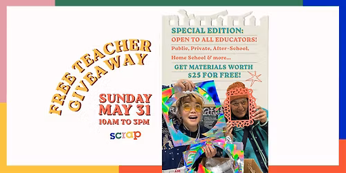 Free Teacher Giveaway at SCRAP: Special Edition for all Educators