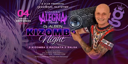\ud83c\udf34 Goodbye, Summer Kizomba Night! @ G \ud83d\udc9c