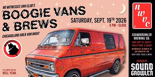 SEPTEMBER Boogie Vans & Brews - Chicagoland Area Van Night