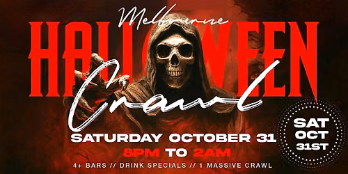 Melbourne Halloween Bar Crawl \u2014 Halloween Saturday on Sat, Oct 31st