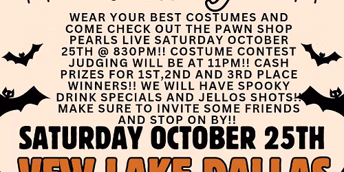 Halloween Party with The Pawn Shop Pearls @The VFW in Lake Dallas