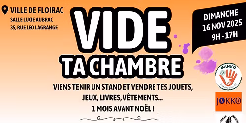 Vide ta chambre \/ bourse aux jouets-dressing \u00e0 Floirac