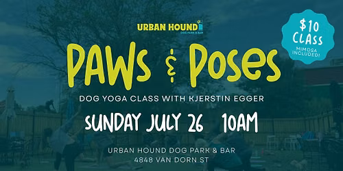 Paws & Poses: Dog Yoga at Urban Hound Dog Park & Bar