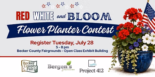 Red, White and Bloom - Flower Planter Contest