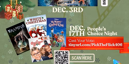 WHITE CHRISTMAS: December People\u2019s Choice!!- Free Movie on the Big Screen!