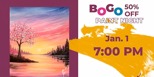 BOGO 50% off Paint Night! Sunset at the Lake