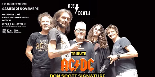 Ace Death (tribute AC\/DC) | Overdrive Caf\u00e9 69360 St-Symphorien-d\u2019Ozon