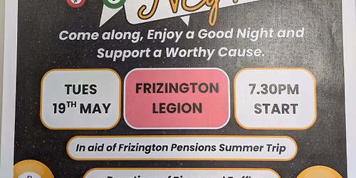 Bingo - supporting Summer pensioners trip
