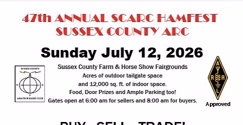 The SCARC Hamfest Sussex County Farm Fairgrounds