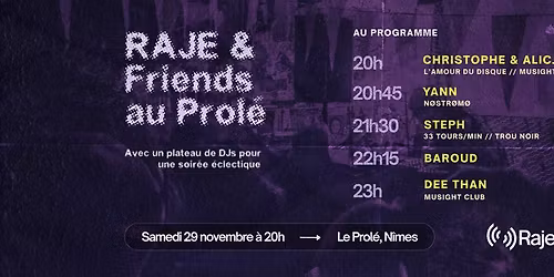 RAJE & friends au Prolé - 29.11.25, Nîmes